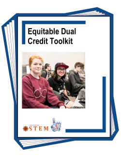 image of the cover from the Equitable Dual Credit Toolkit